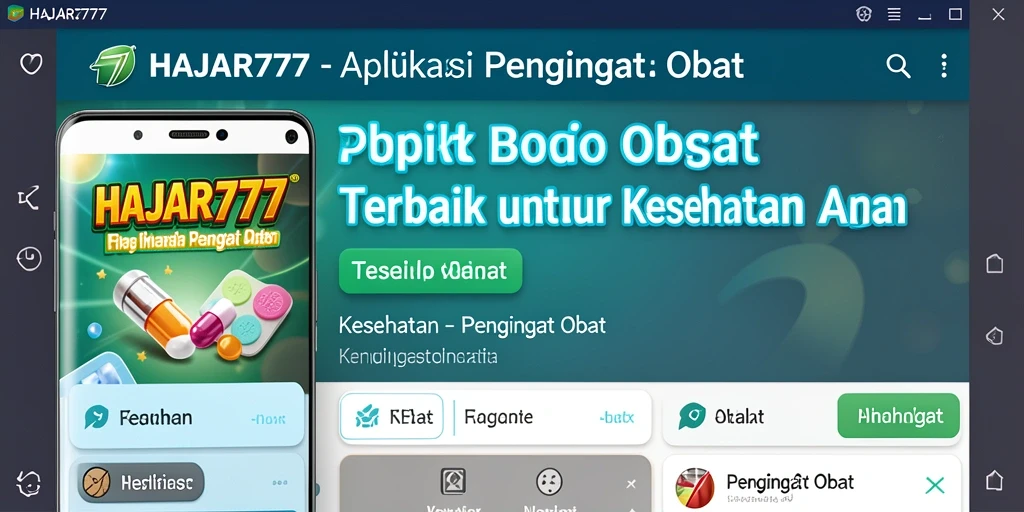 Antarmuka pengguna intuitif untuk Pengingat Obat HAJAR777.