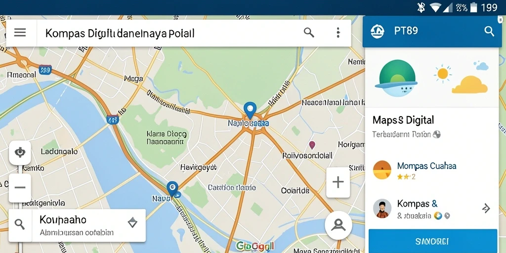 Tampilan antarmuka PT89 yang sederhana dan informatif untuk navigasi.