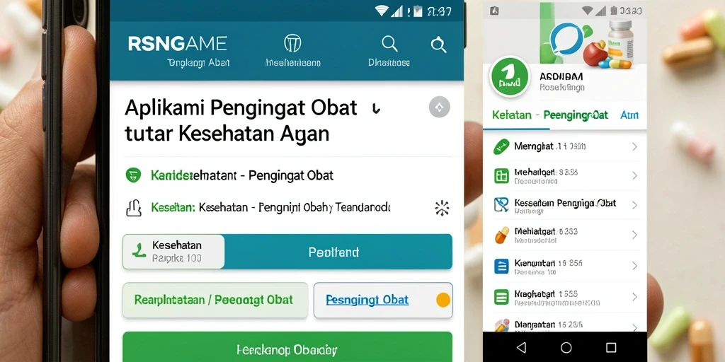 Antarmuka RSNGAME yang sederhana dan intuitif untuk pengingat obat.