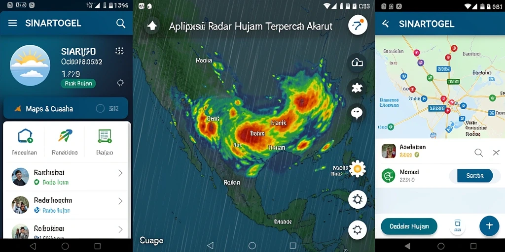Tampilan antarmuka SINARTOGEL menampilkan informasi cuaca secara jelas dan interaktif.